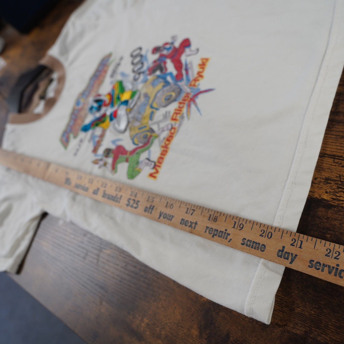 (Youth M) Vintage 90s Power Rangers Embroidered Graphic T-Shirt Kids M Youth White