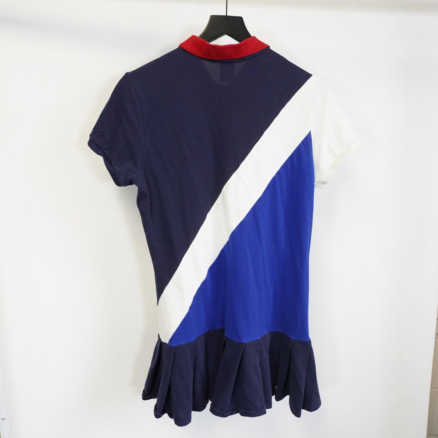 (Girls XL) Vtg Polo Ralph Lauren Big Pony Girls XL Tennis Dress Blue Colorblock Preppy Glam