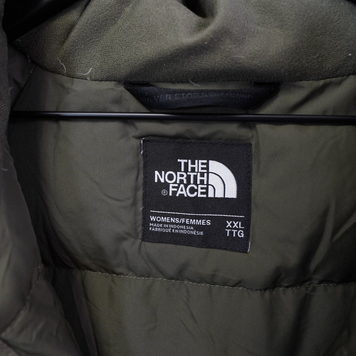 (Women's XXL) The North Face Arctic Parka Olive Green HyVent 550 Down Faux Fur Hood