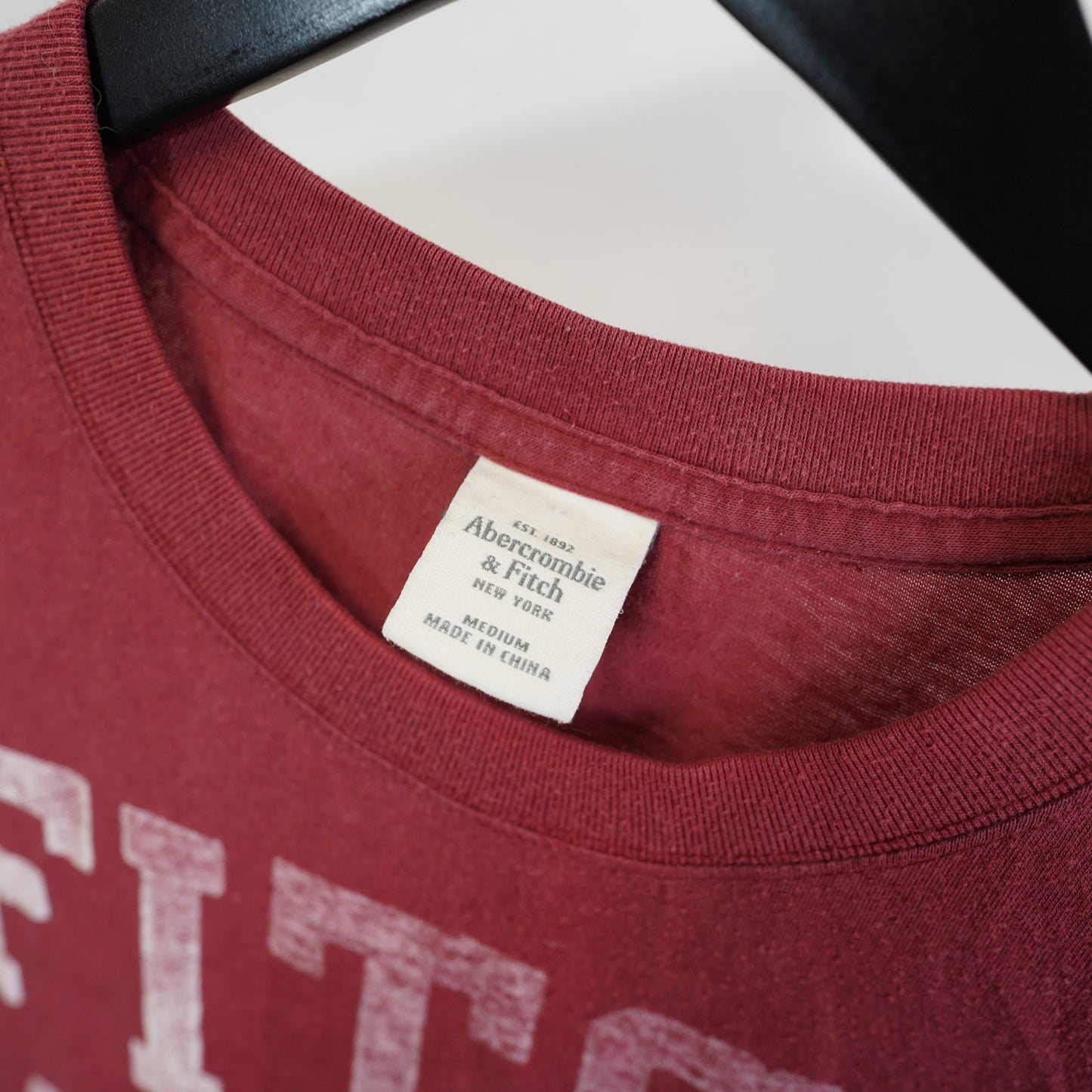 (M) Abercrombie & Fitch Athletics Y2K T-Shirt Men's M Red Maroon 2000s Mallcore