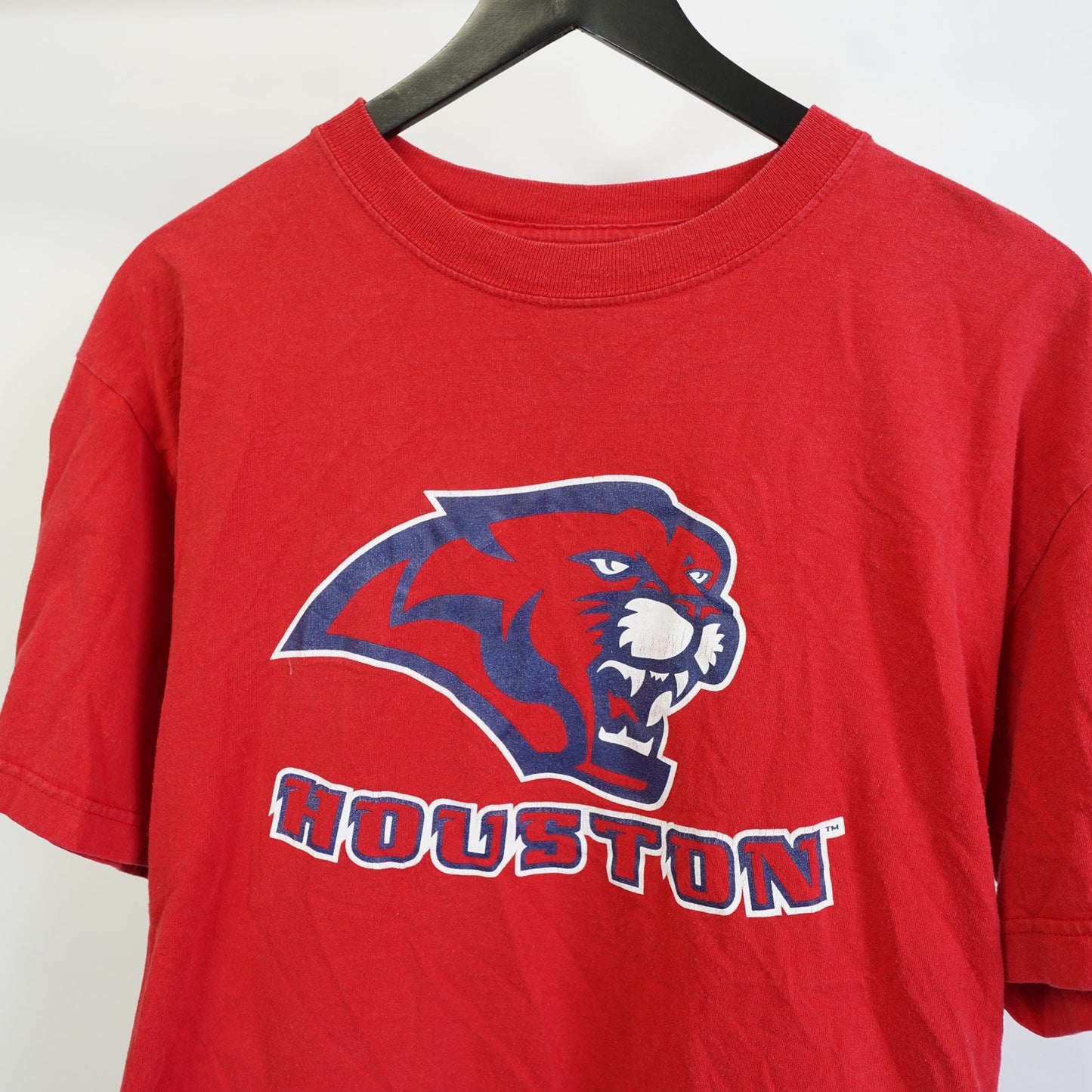 (L) University of Houston Cougars NCAA Graphic T-Shirt Men's L Red U of H UH