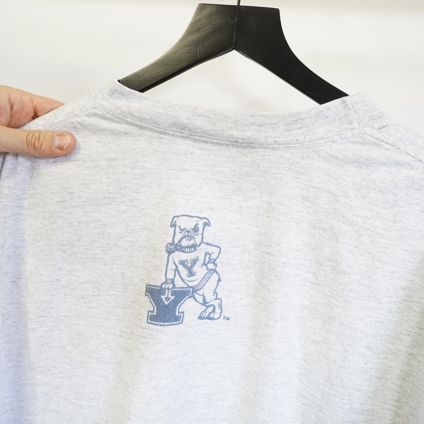 (XL) Vintage Yale University Bulldogs 90s Graphic T-Shirt Men's XL Heather Gray