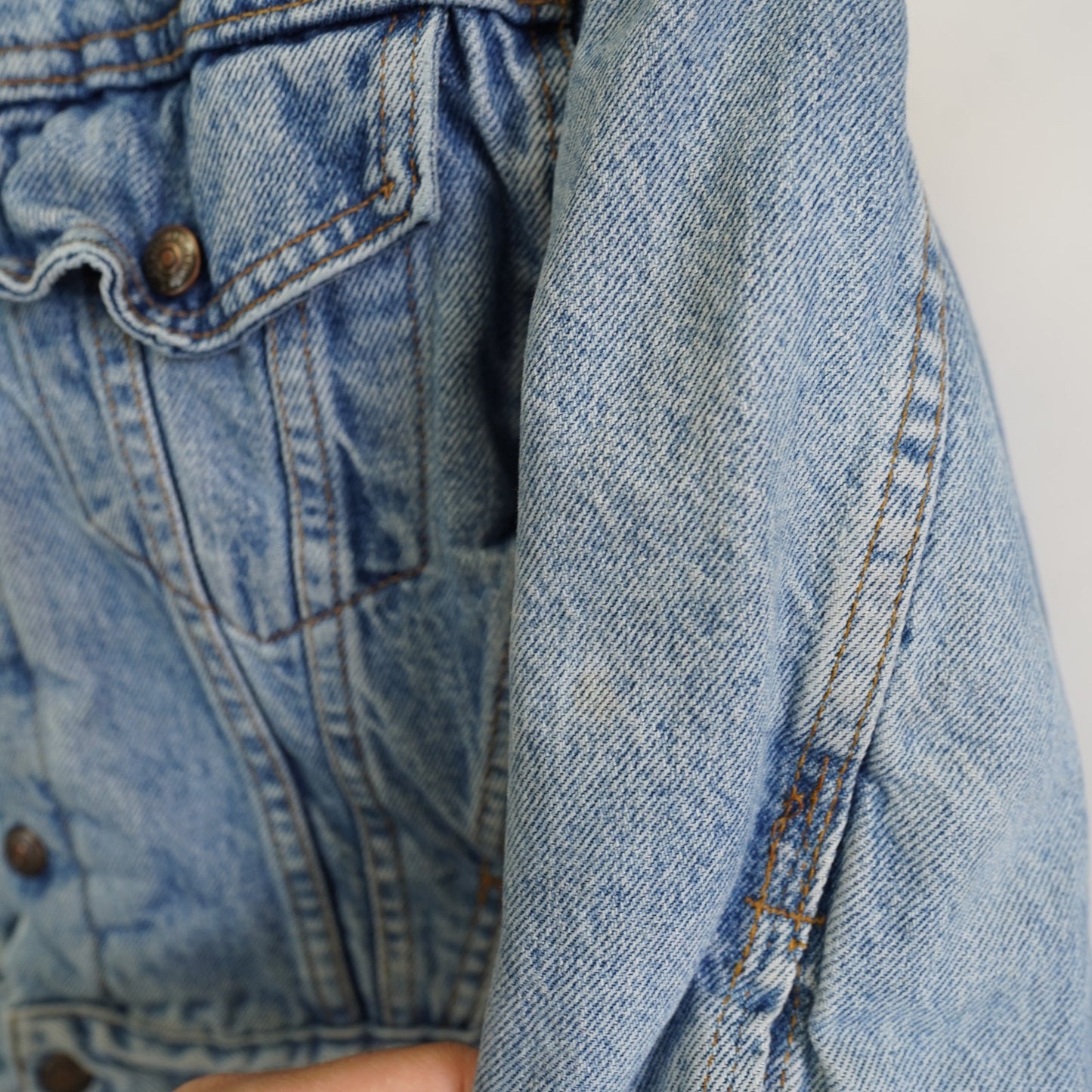 (Kid's S) Vintage Levi's Strauss Sherpa Lined Denim Jacket Unisex Kid's S 90s Blue Youth