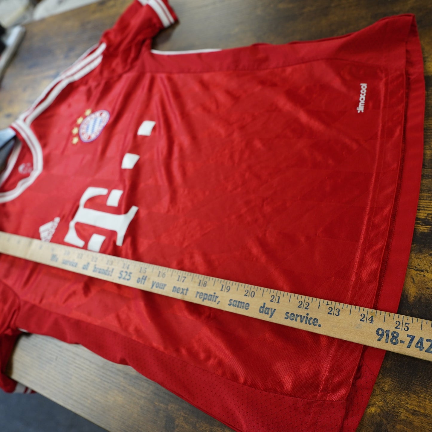(Youth L) Adidas Bayern Munich 2013-14 Home Soccer Jersey Youth L 13-14 Yr Red White