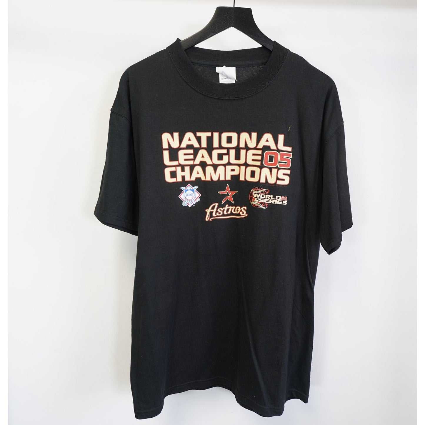 (L) Vintage Houston Astros 2000s Baseball T-Shirt Men's L Black Red Y2K Retro MLB