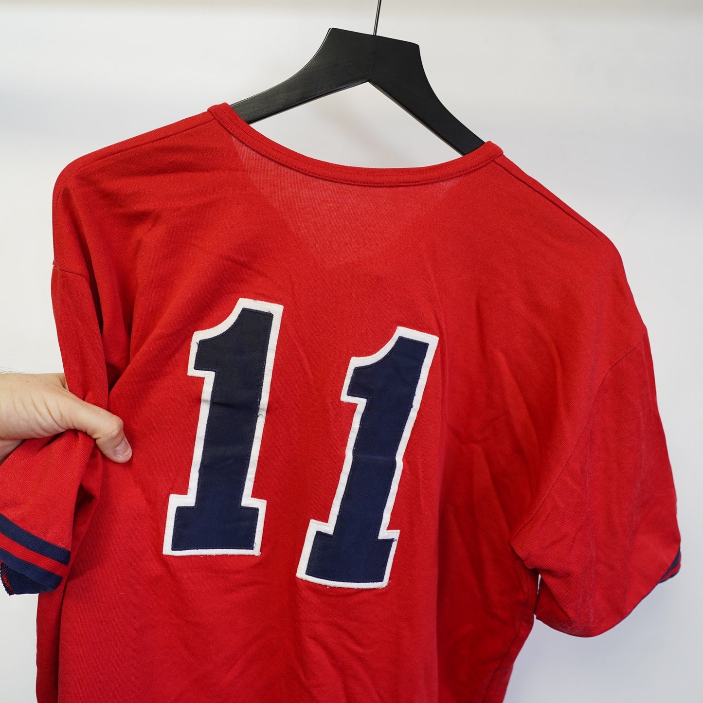 (XL) Vintage University of Houston Cougars Sewn Baseball Jersey 80s Men's XL Red UofH
