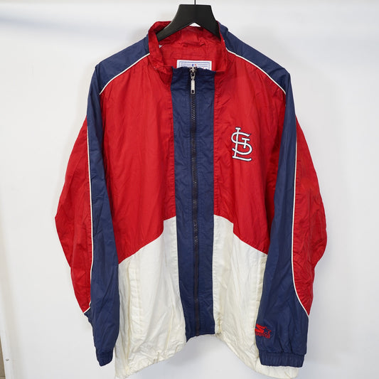 (XL) Vintage Starter St. Louis Cardinals Baseball Windbreaker Men's XL 90s Red Sewn