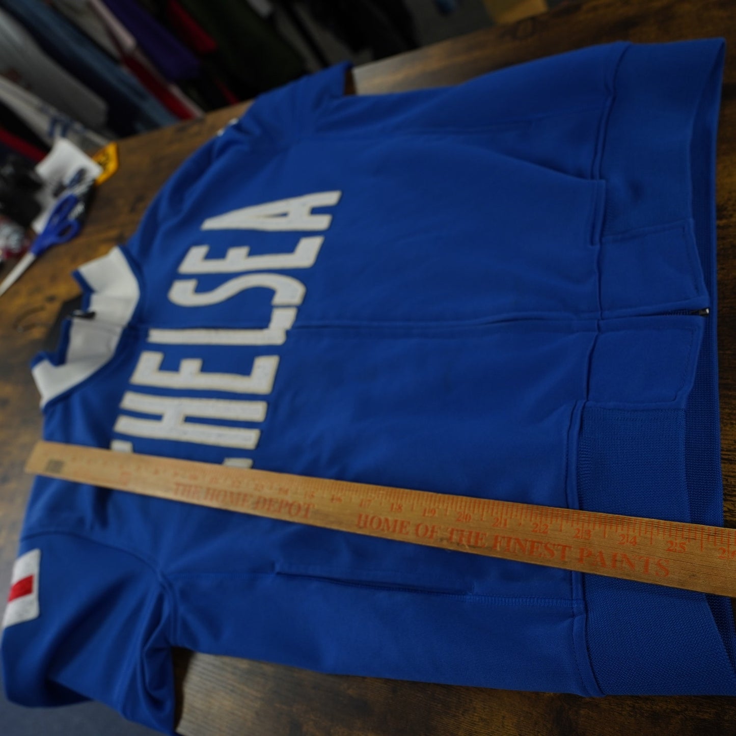(L) Chelsea FC Sewn Kappa Soccer Track Jacket Men's L Blue Football Premier League