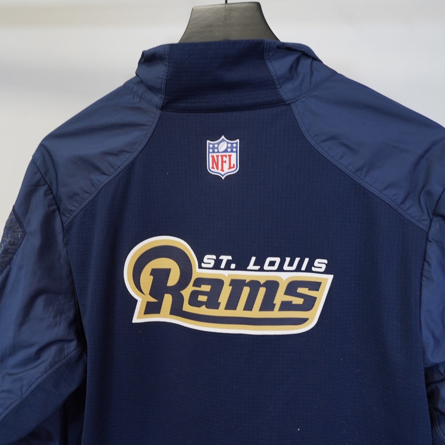 (S) Vintage LA St. Louis Rams Nike Dri-Fit 1/4 Zip Pullover Men's S Navy Jacket