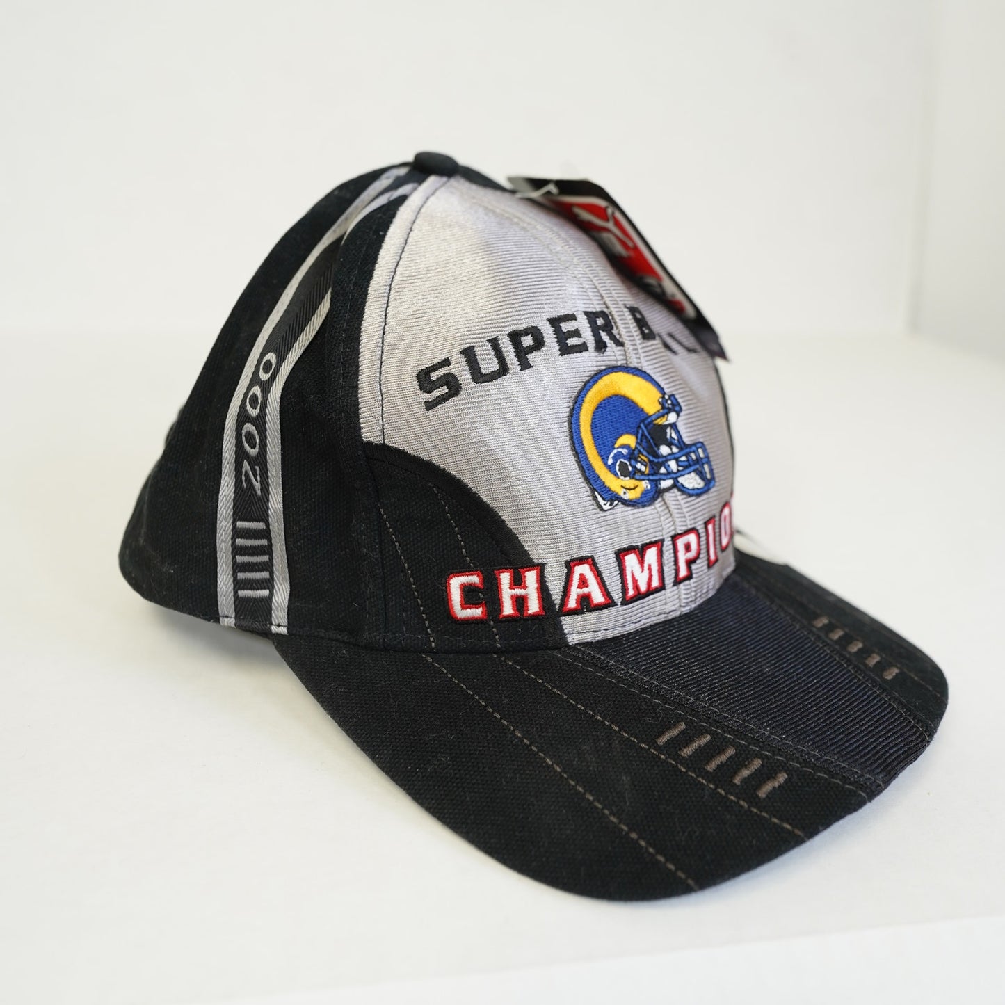 Vintage St. Louis Rams Super Bowl Champions Snapback Hat Puma 2000s Y2K Black