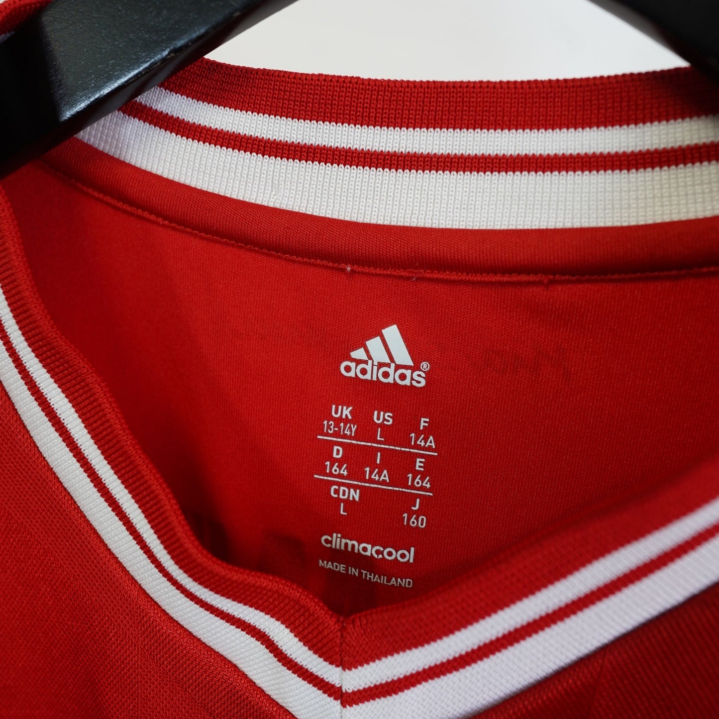 (Youth L) Adidas Bayern Munich 2013-14 Home Soccer Jersey Youth L 13-14 Yr Red White