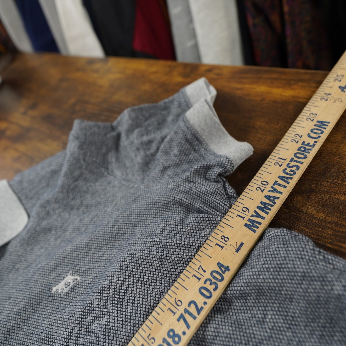 (M) Rodd & Gunn Sports Fit Knit Performance Golf Polo Shirt Men's M Gray Preppy