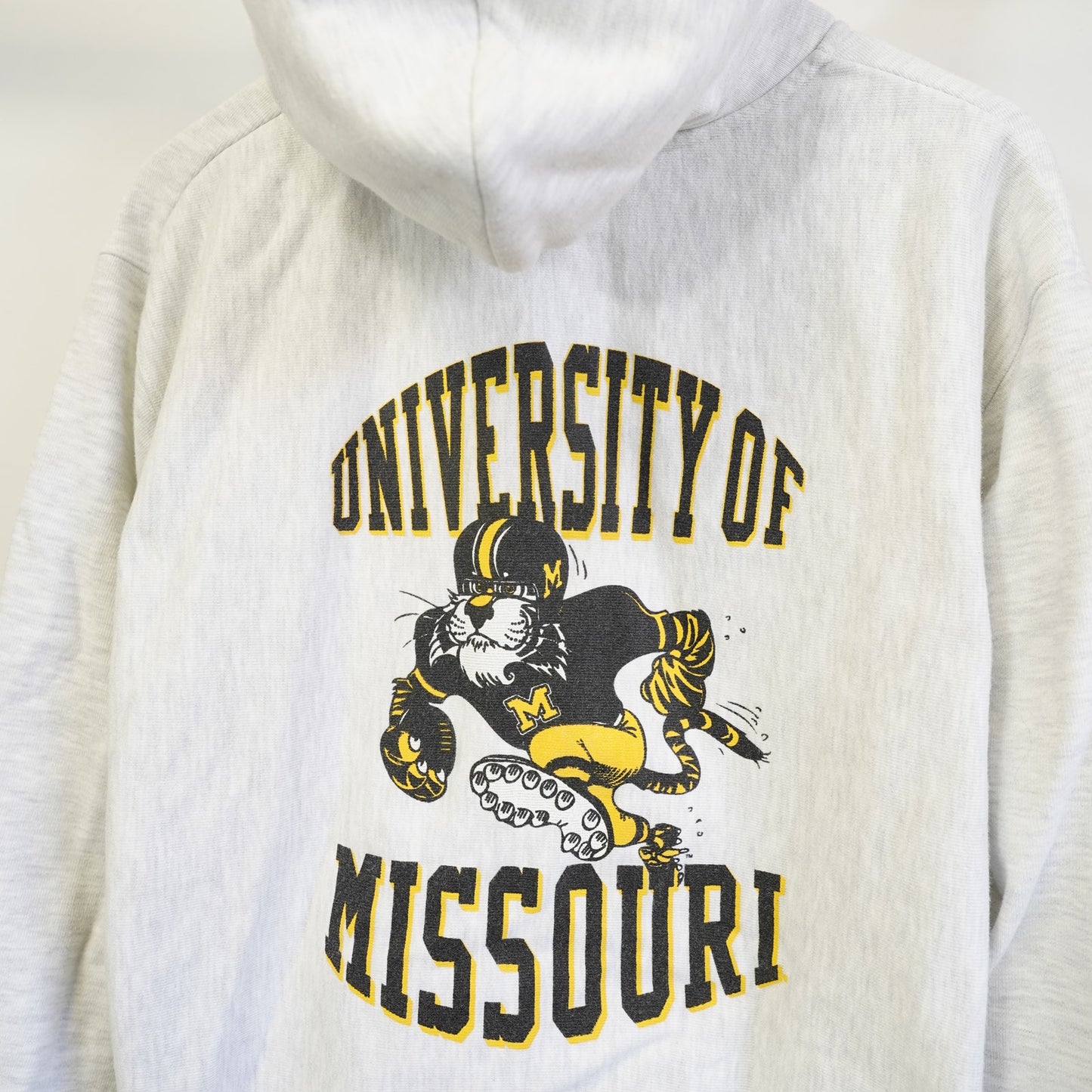 (L) Vintage Missouri Tigers Champion Reverse Weave Full Zip Hoodie Mens L Gray Retro(L)