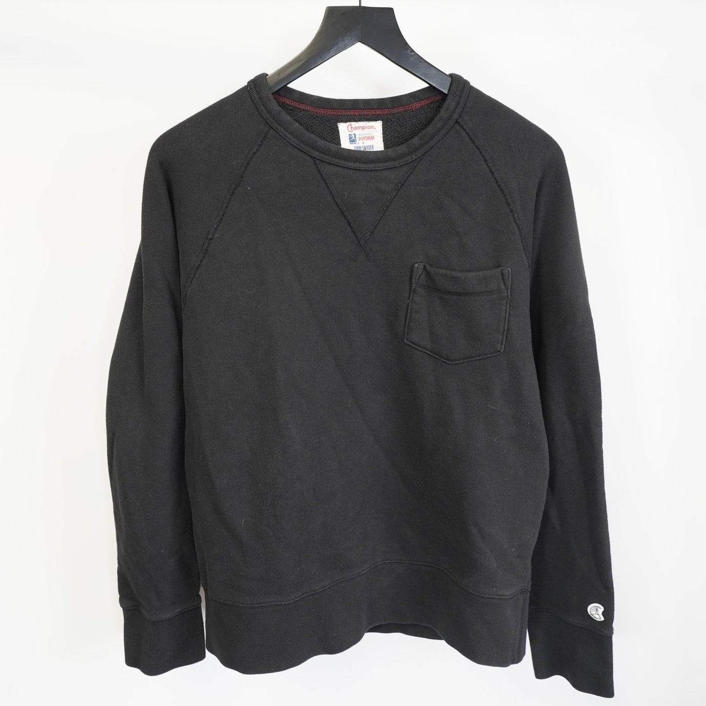 (M) Todd Snyder x Champion Crewneck Sweatshirt Men's Medium Black Pocket