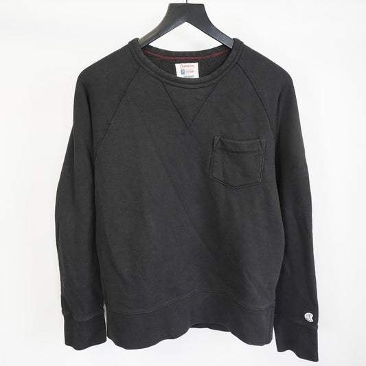 (M) Todd Snyder x Champion Crewneck Sweatshirt Men's Medium Black Pocket