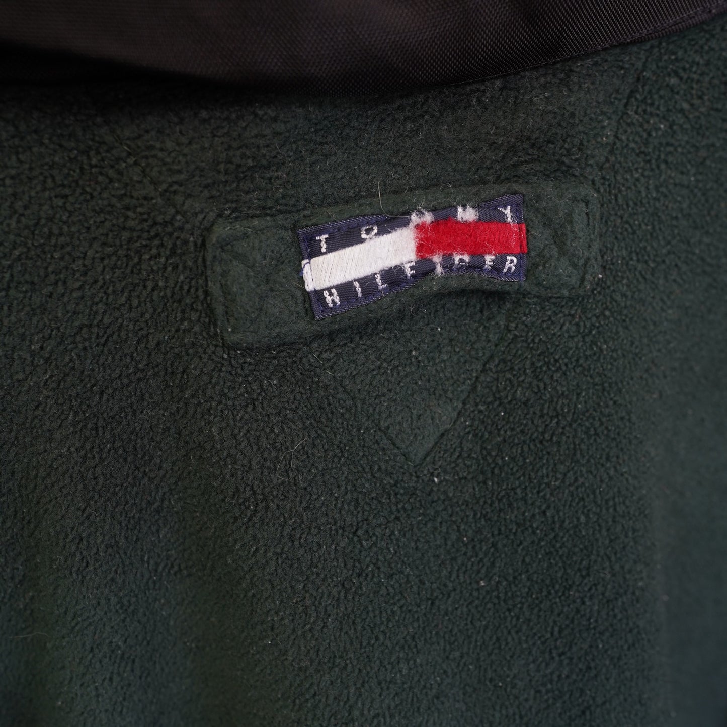 (XL) Vintage Tommy Hilfiger 90s Fleece 1/4 Zip Anorak Pullover Jacket Men's XL Green