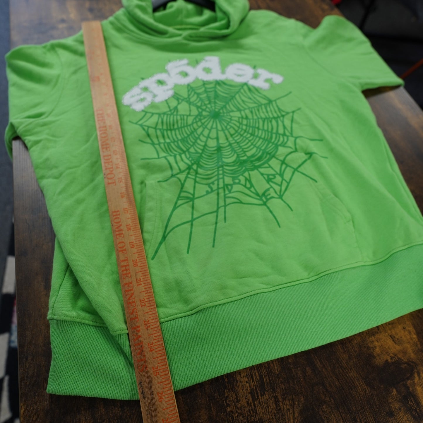 (Men's L) Sp5der Worldwide Web Lime Green Hoodie Slime Young Thug Sweatshirt