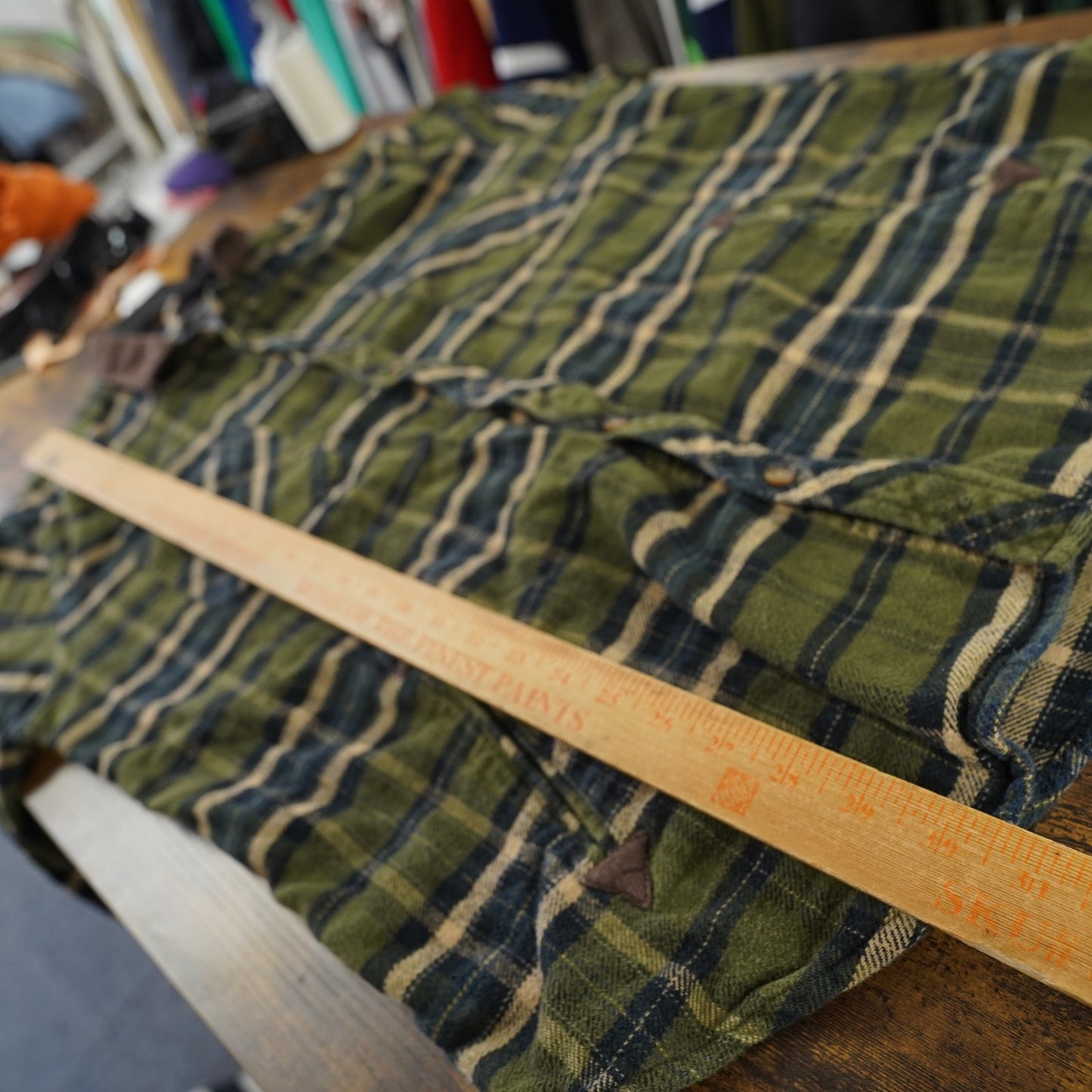 (XL) Vintage Aeropostale Flannel Button Up Shirt Jacket Y2K Men's XL Green 2000s