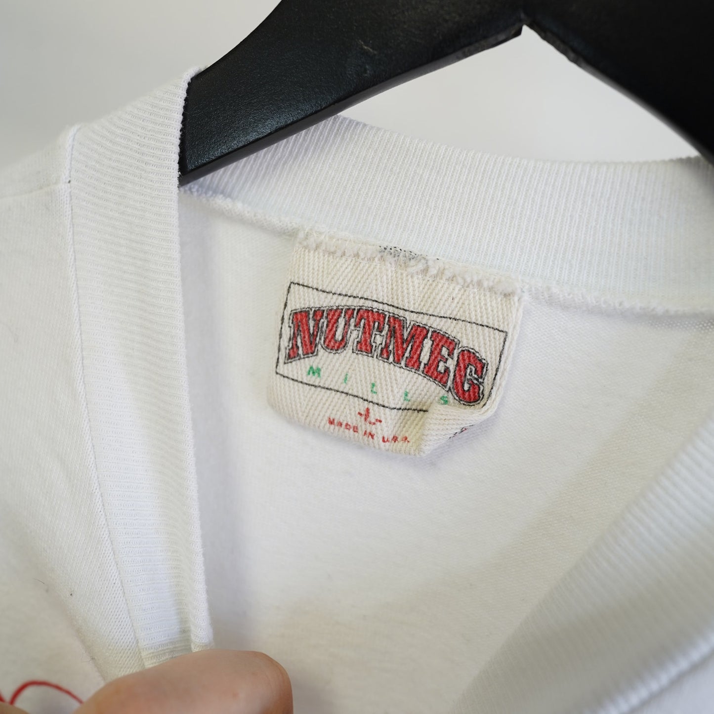 (L) Vintage Houston Oilers Nutmeg Mills 90s Striped T-Shirt Men's L White Blue Retro