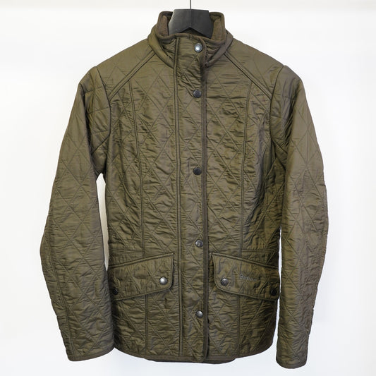 (Women's Sz 4) Barbour Cavalry Polarquilt Jacket US4 Olive Fleece Lined Equestrian Quiet Luxury
