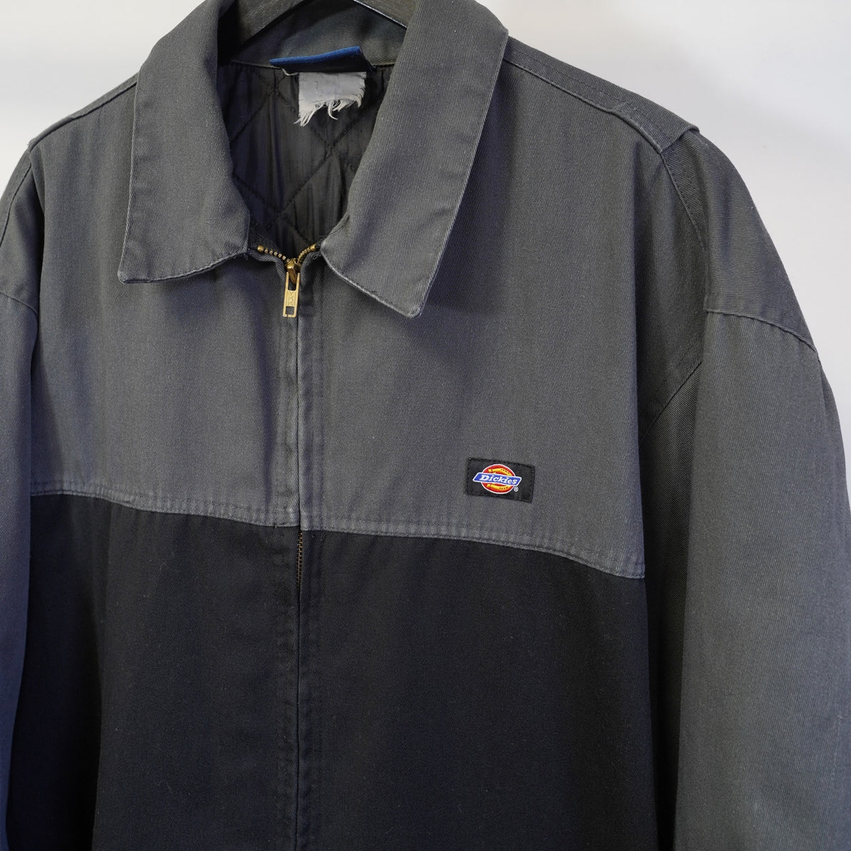 (XXL) Vintage Dickies Cut & Sew Two Tone Utility Workwear Jacket Men's XXL Gray Black