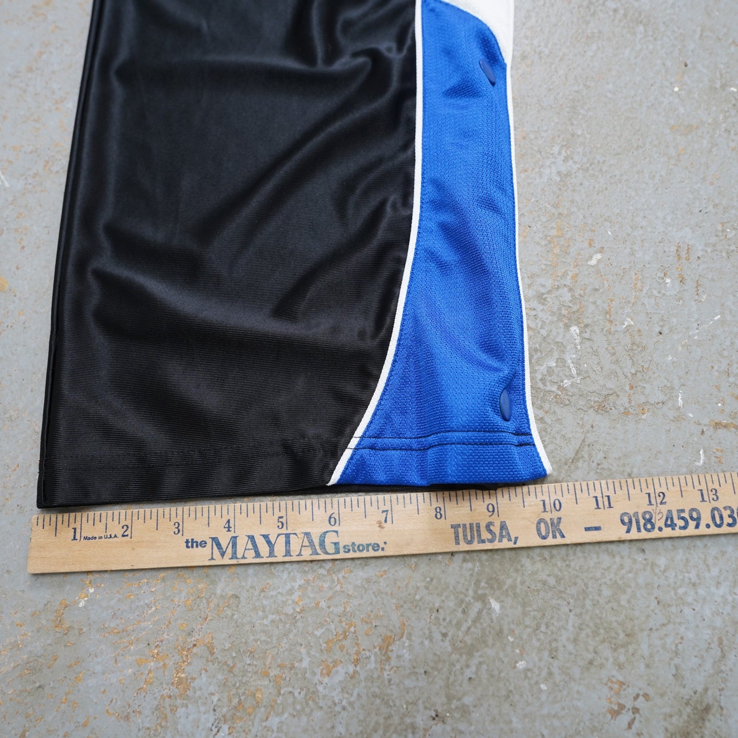 (Youth L) Nike Side Snap Track Pants Vintage Y2K Women's S Youth L Black Blue Retro 2000s
