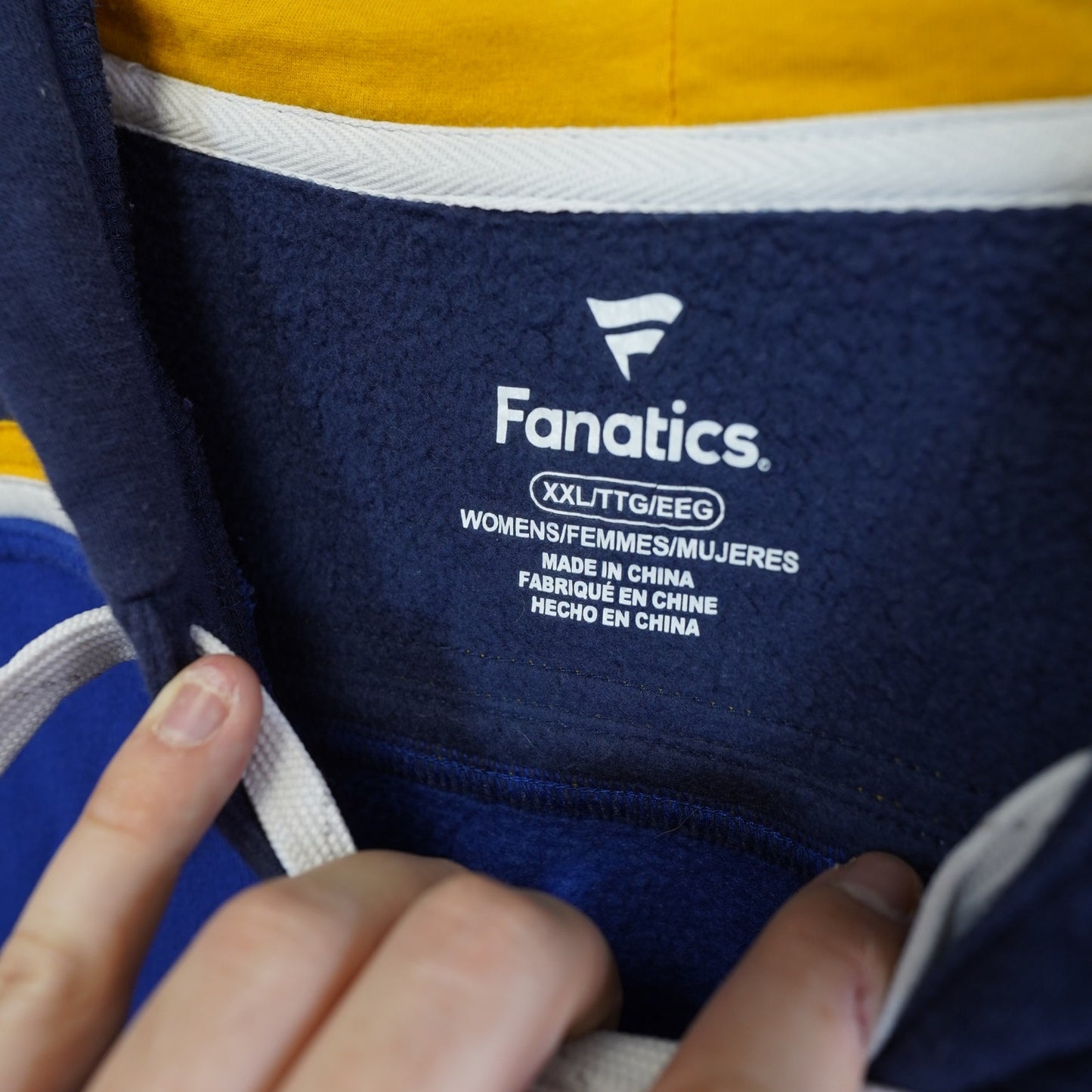 (XXL) St. Louis Blues Fanatics Sewn Hockey Hoodie Men's XXL Blue Jacket Embroidered