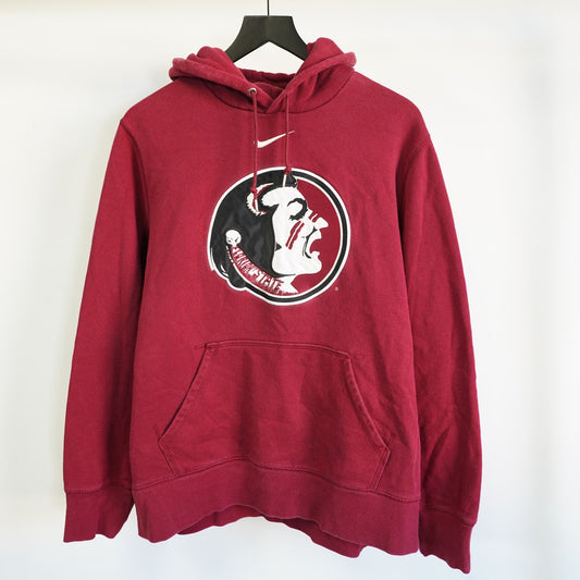 (XL) Florida State Seminoles Nike FSU Center Swoosh Stitched Red Hoodie Men's XL
