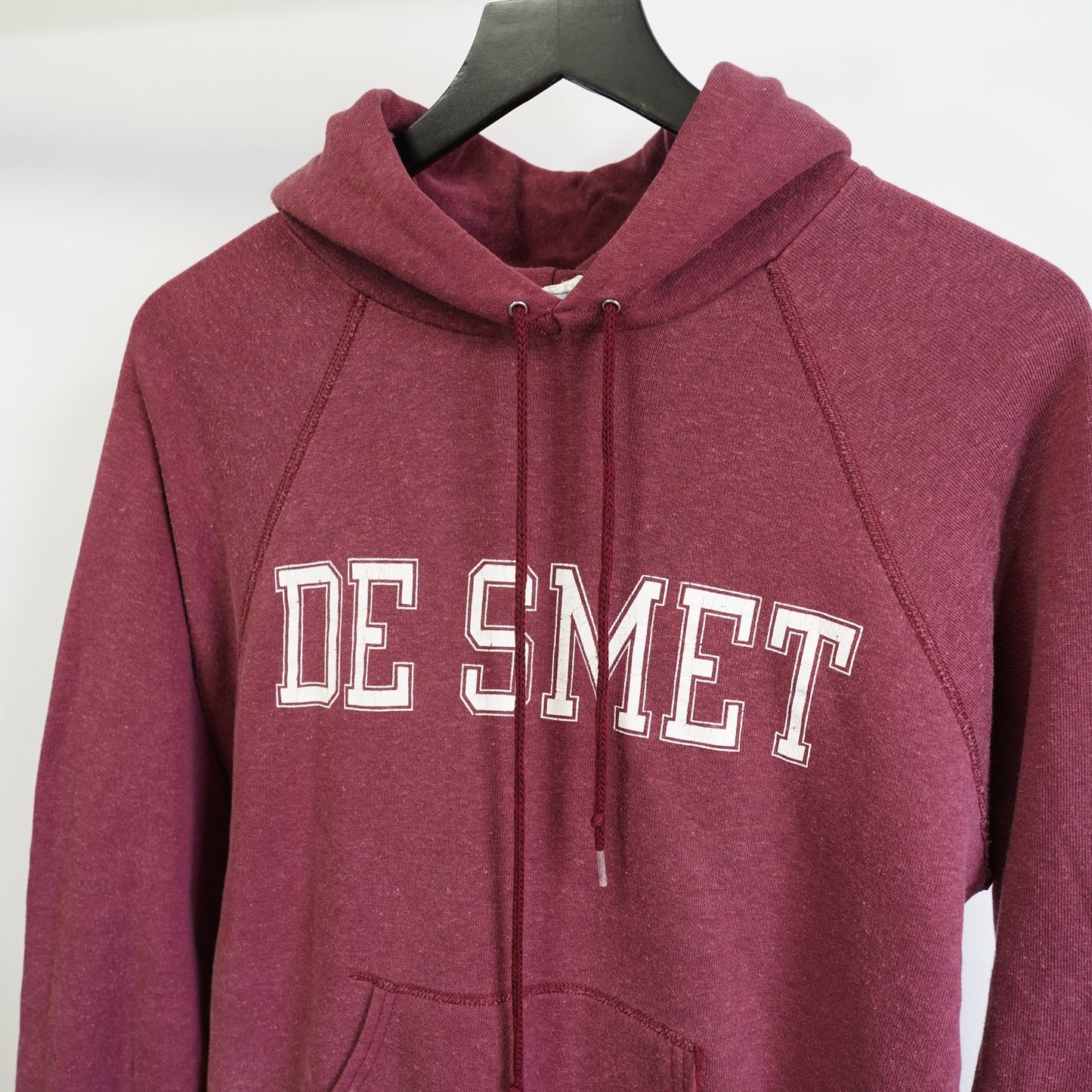 (L) True Vintage Champion De Smet Maroon Hoodie Men's L/XL 70s-80s Pullover