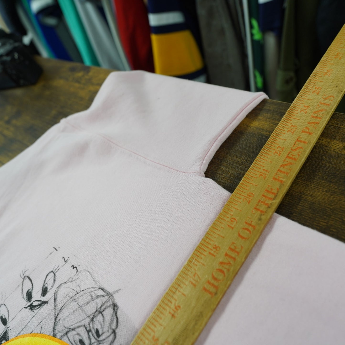 (S) Vintage Tweety Bird Looney Tunes Crewneck Sweatshirt Women's S Pink Cartoon