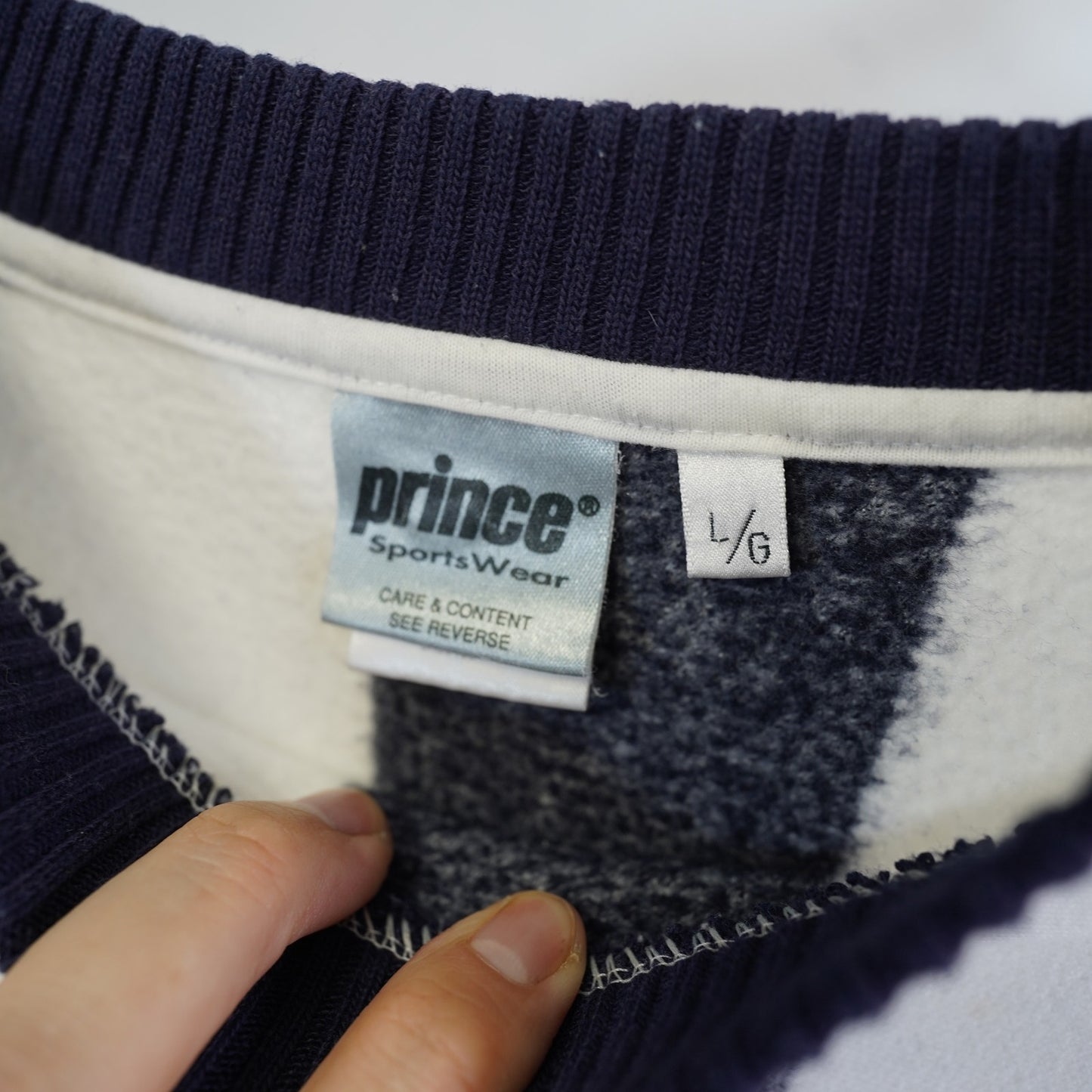 (L) Vintage Rice University Owls Prince Tennis Sweatshirt Men's L 90s Striped READ