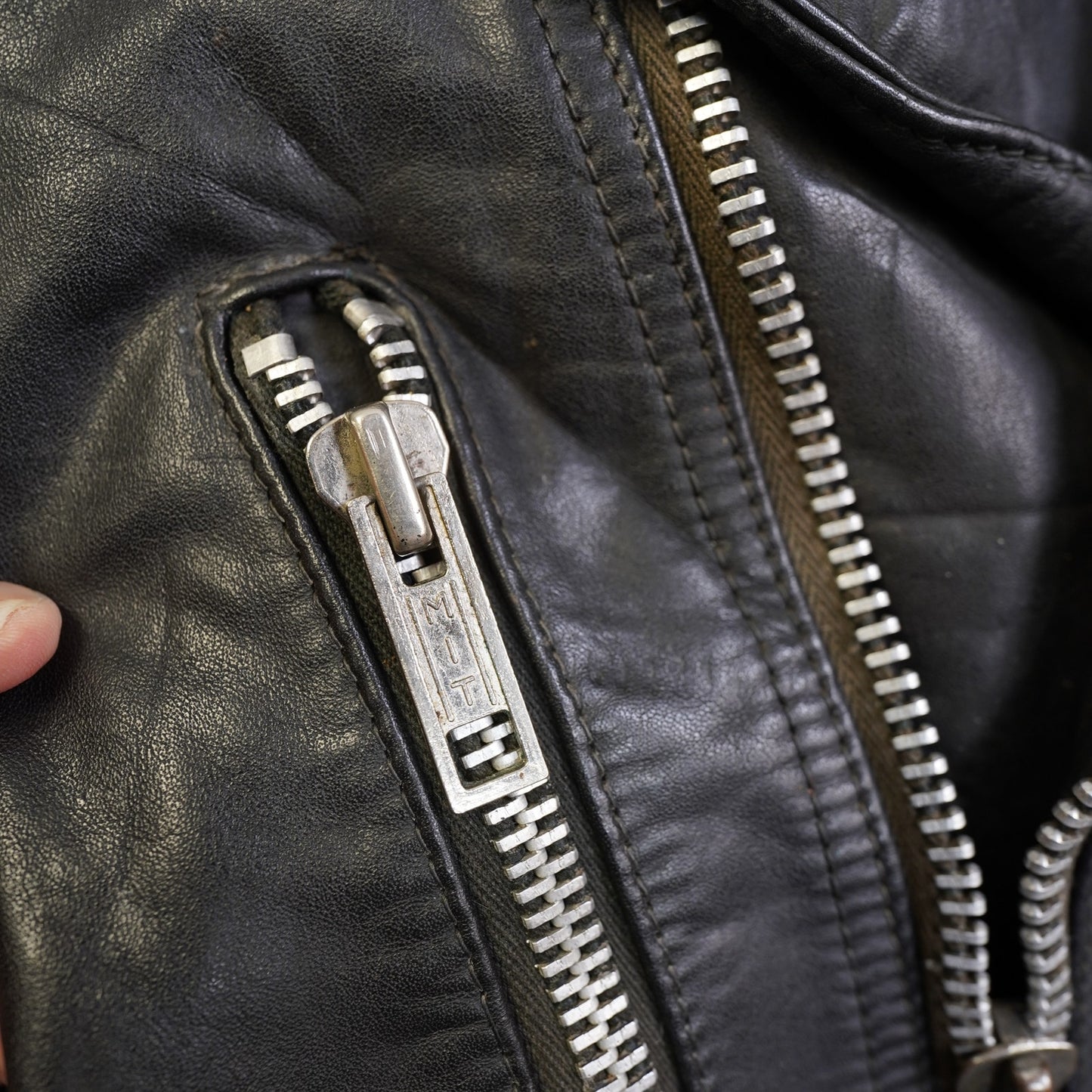(M) True Vintage 60s Horse Leathers Motorcycle Leather Biker Jacket Men's M Sz. 52