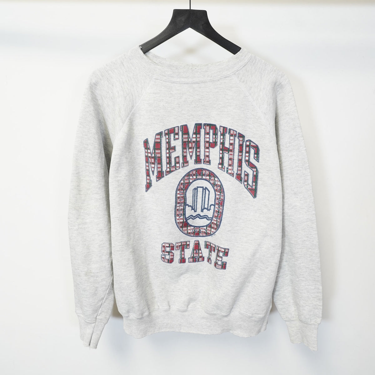 (XL) Vintage Memphis State 90s Sweatshirt Men's XL Plaid Heather Gray Retro