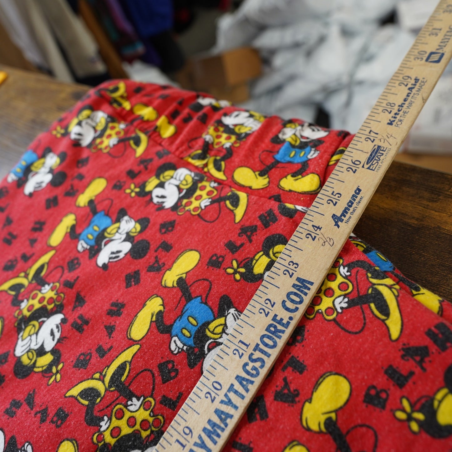 (L) Vintage Mickey & Co Minnie Mouse Disney Reversible Jacket Men's L AOP 90s Blue