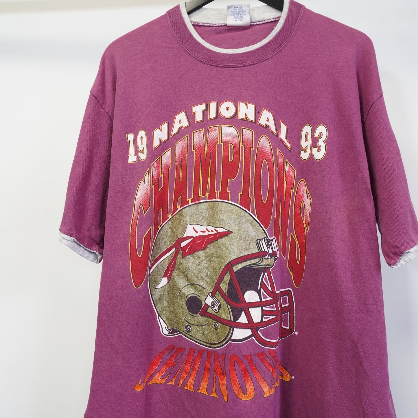 (XL) Vintage Florida State Seminoles 1993 Champs T-Shirt Men's XL Red 90s Retro FSU