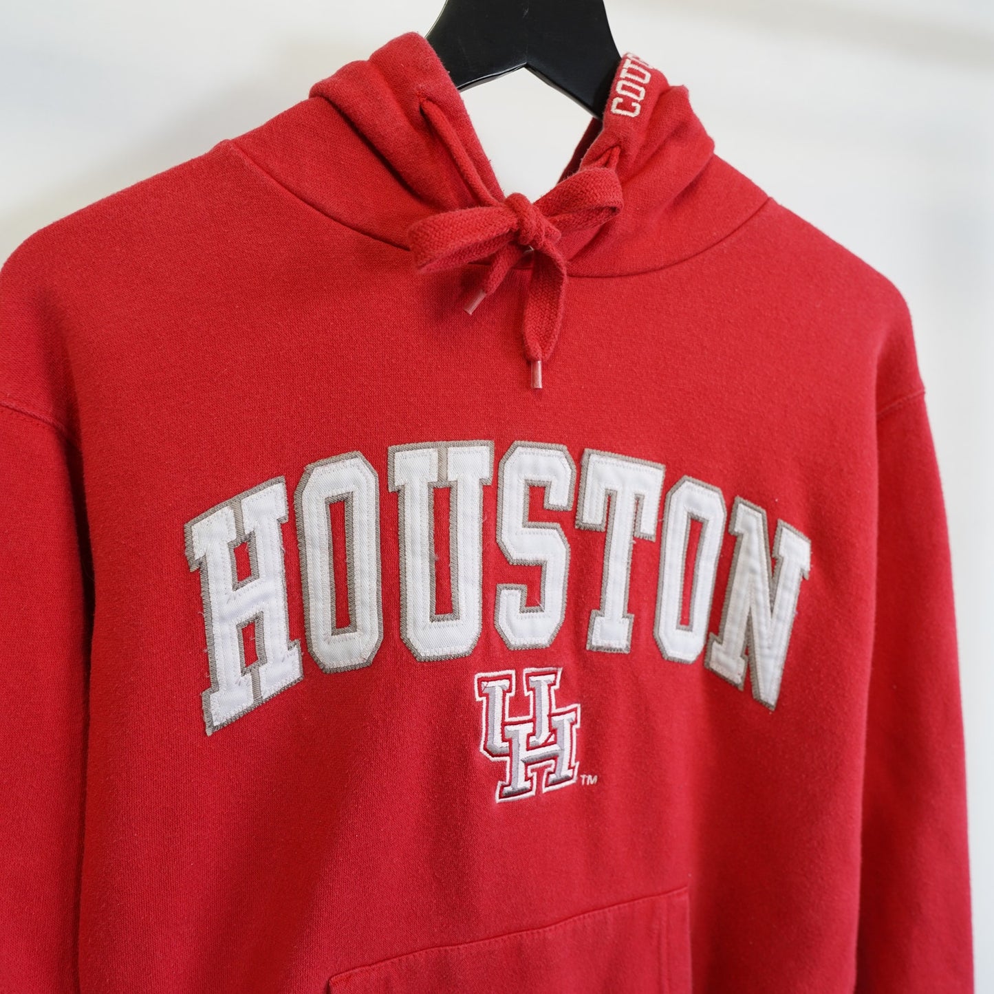 (Men's S/M) University of Houston Cougars Embroidered Hoodie Men's S/M OVB Red Sewn