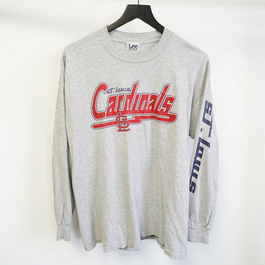 (L) Vintage St. Louis Cardinals Y2K Longsleeve T-Shirt Men's L Gray 2000s Retro 90s