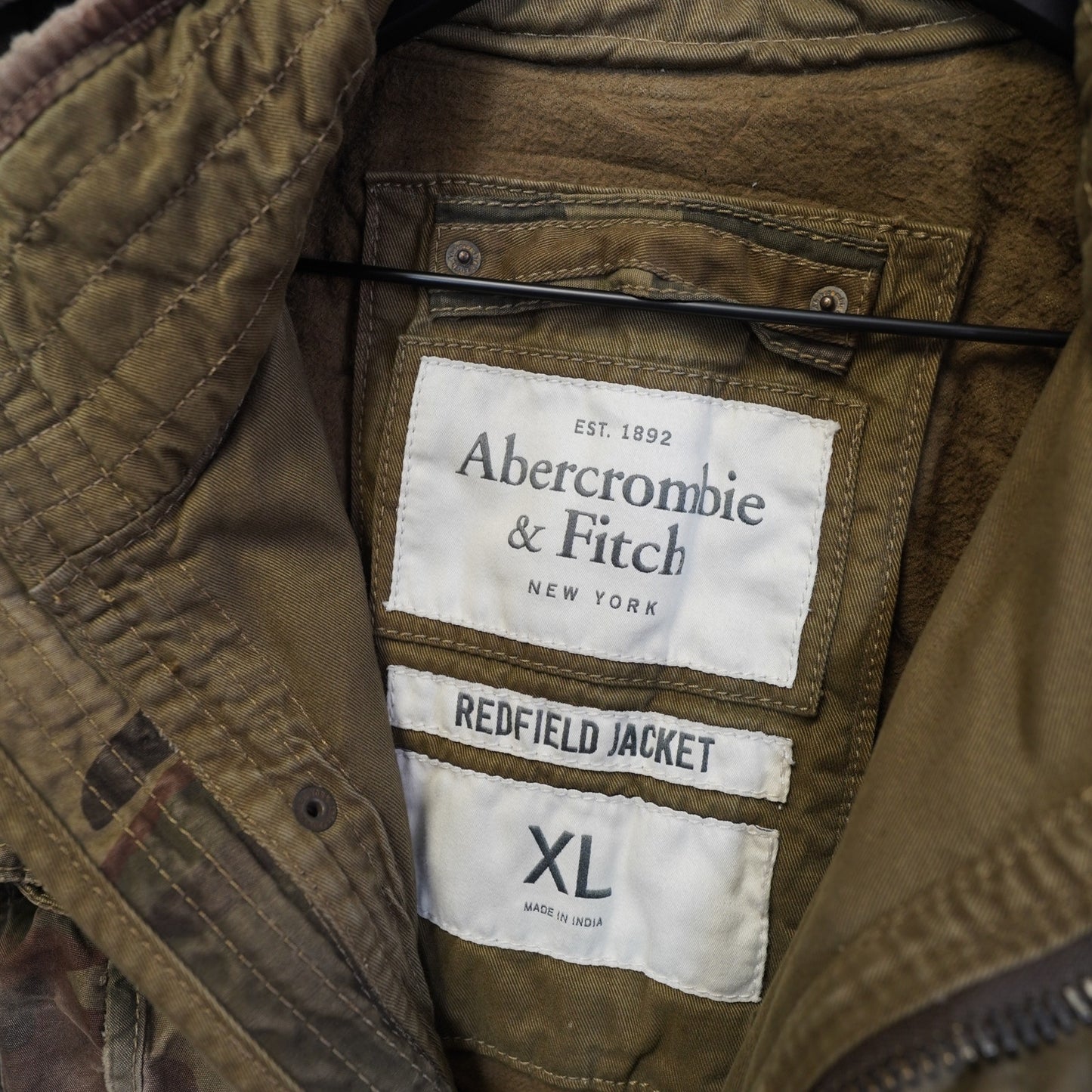 (XL) Vintage Abercrombie & Fitch Redfield Camo Military Jacket Men's XL Utility