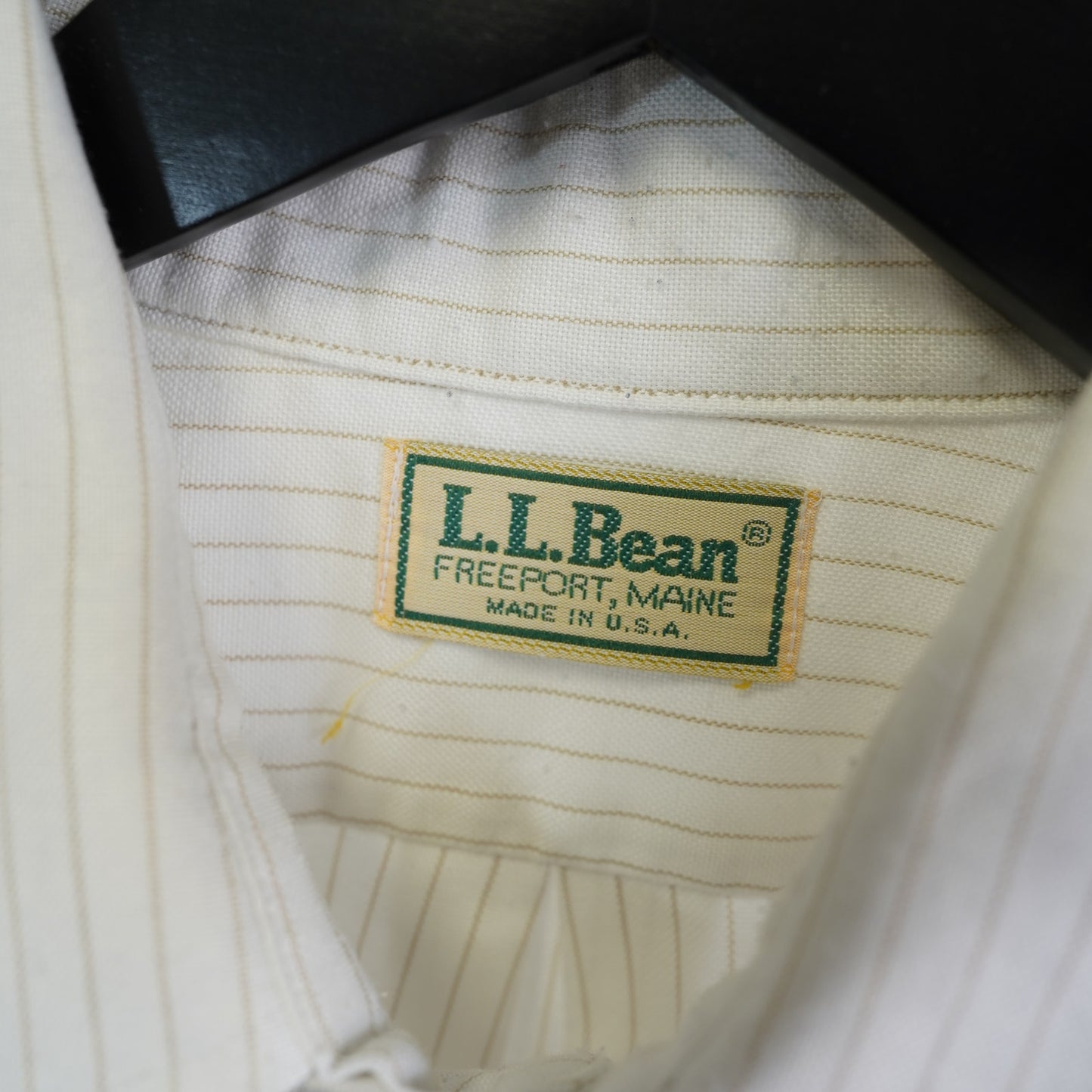 (XXL) True Vintage L.L. Bean Button Down Shirt Single Needle Men's XXL White USA Made