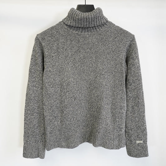 (Women's S) Vintage Columbia Turtleneck Knit Sweater Women's S Gray Gorpcore Hikin Fair Isle