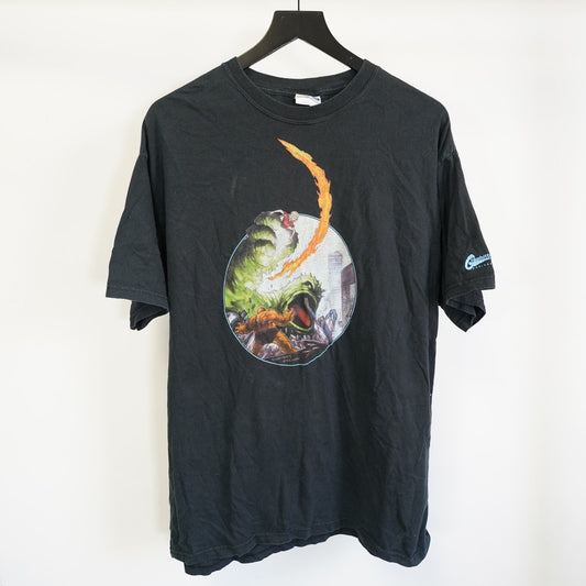 (XL) Vintage Fantastic Four 4 John K Snyder Graphitti T-Shirt Men's XL Black 2004 Y2K