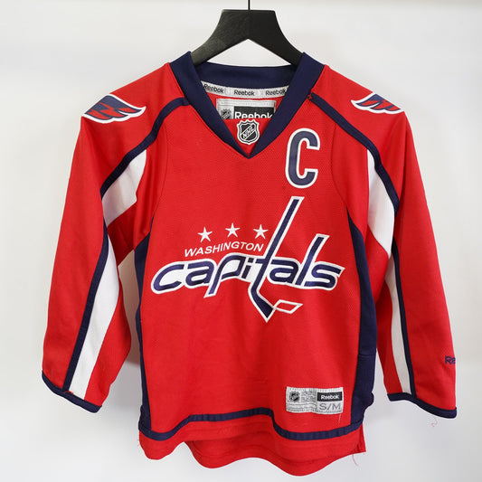 (Boys M) Reebok Washington Capitals Alex Ovechkin's Hockey Jersey Boys S/M Youth Red Sewn