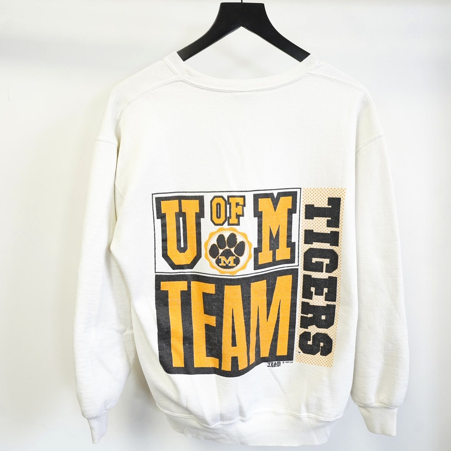 (L) Vintage University of Missouri Tigers Russell Athletic Sweatshirt Men's L White