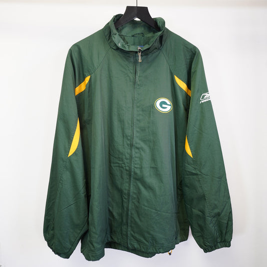 Vintage (L) Green Bay Packers Reebok Stitched Windbreaker Men's L Y2K Retro 2000s