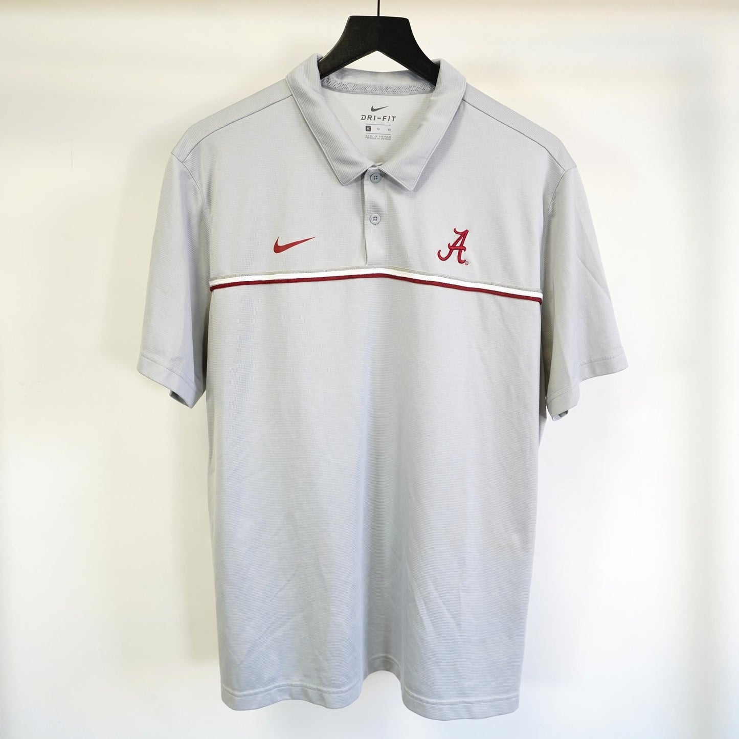 (XL) University of Alabama Nike Dri-Fit Golf Polo Shirt Crimson Tide Men's XL Gray