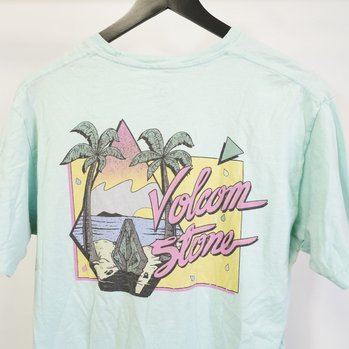 (M) Volcom Stone 2000s Vintage Surf T-Shirt Y2K Skate Men's M Blue Tropical