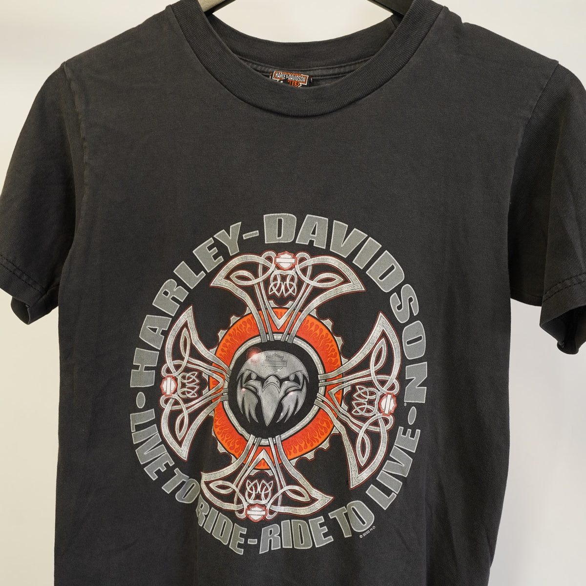 (XS) Vintage Harley Davidson Motorcycles Iron Cross Biker T-Shirt Men's XS Y2K 2000s