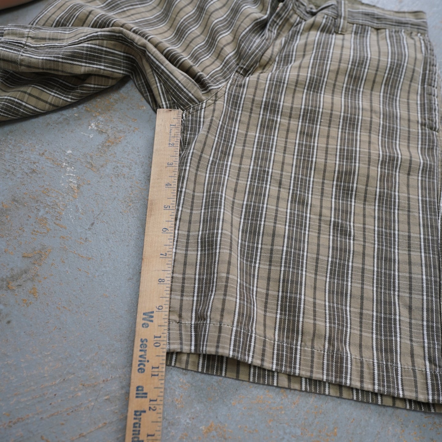 (Sz. 34) The North Face Plaid Hiking Shorts Men's 34 Brown Tan Gorpcore Outdoors Casual