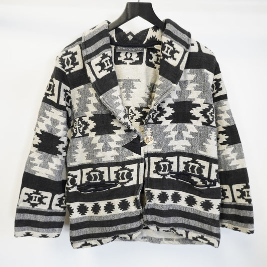 (Women's S) Vintage New Identity South Western Aztec Blanket Jacket Navajo Rodeo