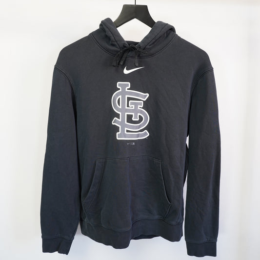 (S) Nike St. Louis Cardinals MLB Hoodie Black Center Swoosh Mens Small